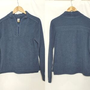Stio‎ Pullover Fleece Shirt  1/4 Zip Nibby Knit Blue Small S Style 1424 Outdoor